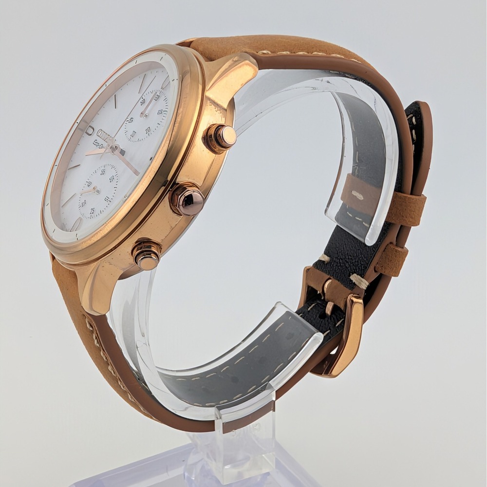 Citizen Chandler FB2003-05A Eco-Drive Chronograph Rose Gold White Dial Watch - Picture 6 of 10